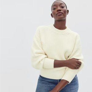 NWT Everlane Texture Cotton Crew, size S